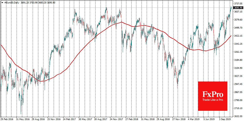 EuroStoxx50 updates 4-year highs